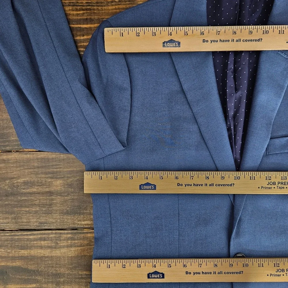 APT.9 Men's Two Button Sport Coat Blazer‎ Navy Polyester Blend Premier Flex 38R